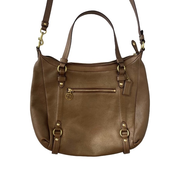 Coach Bag in Bronze Leather - Picture 1 of 9